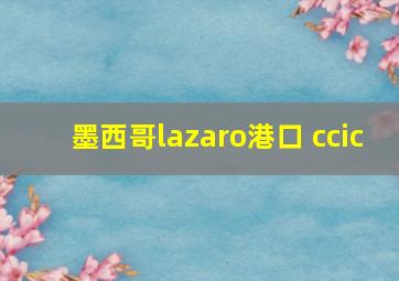 墨西哥lazaro港口 ccic